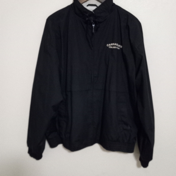 Carrabbas Italian Grill XL Mens Cotton Zip Front Employee Windbreaker in Black - Picture 9 of 10